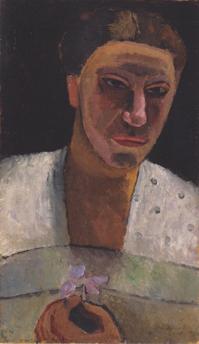 Bust of Lee Hoetger with Flower by Paula Modersohn Becker